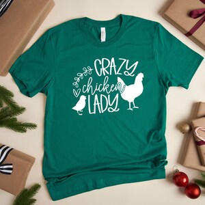 Crazy Chicken Lady Shirt, Chicken Coop Tee, Chicken Lover Tshirt, Chicken Mom Gifts, Chicken Farmer Girl Tee Shirt, Funny Sarcastic T-shirt bild 5