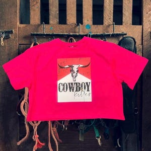 Pink Cowboy killer crop top