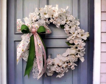 Cherry Blossom wreath, Mother's Day wreath, Summer wreath, Flower wreath, Home decor, Perfect gift, Beautiful wreath, Southern charm wreaths