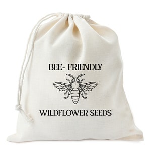 Bee Friendly Seed Packet Favor, Wedding Favor,Bridal Bag,Baby shower, Mothers day, Earth Day, Personalized Party Favor, Birthday Present Bag