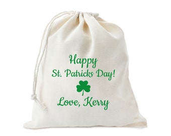 Happy St.patricks day Favor bags - Customized Gift bags - Pattys day Party bags - Leprachaun Bags - Coin bags - St. Patricks day Treat bags