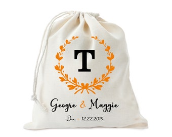 Personalized Initial bags - Cotton bags - Favor bags - Party bags - Customized Cotton Bags - New Year Gifts - Birthday Gift bags