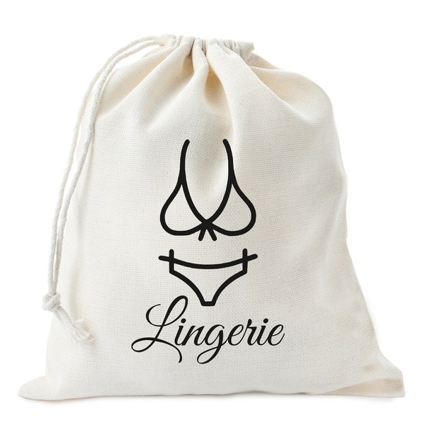 Lingerie Bag, Travel Bag for Women, Packing Cube, Natural Organizer, Christmas Lingerie, Wardrobe Organisation, Cotton Garment, Underwear
