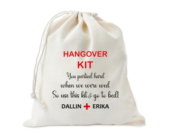 You Partied Hard When We Wed Favor Bags , Custom Hangover Kit , Recovery Kit  , Wedding Favor Tags ,   Wedding Hangover Kit