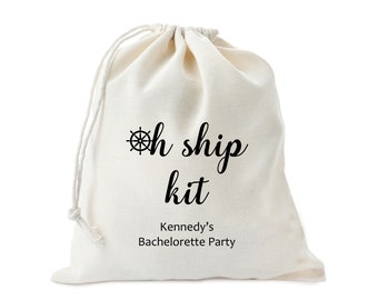 Oh Ship Kit Cruise Survival Kit Bags - Bachelorette Cruise Hangover Kit - Hangover Recovery Kit- Birthday parties - Recovery Kit- Favor Bags