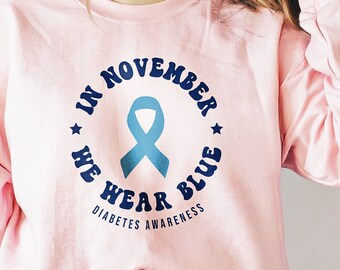 In November We Wear Blue SVG PNG | Diabetes Awareness | You Are Enough | Cricut Cut File | Instant Download