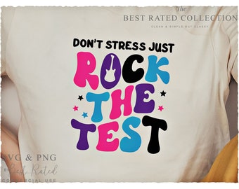 Giorno del test SVG PNG / Test Test 1 2 3 / Giorno del test / File di taglio Cricut / Download istantaneo