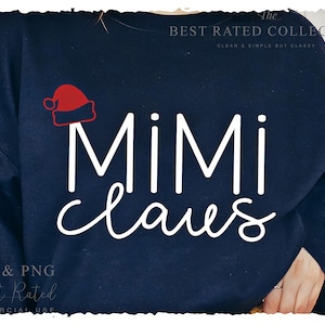 Nana Claus SVG PNG, Ornaments Svg, Grandmother Svg, Christmas Hat Svg, Santa Shirt Svg, Mama Claus Svg, Mimi Claus, Christmas Family Svg