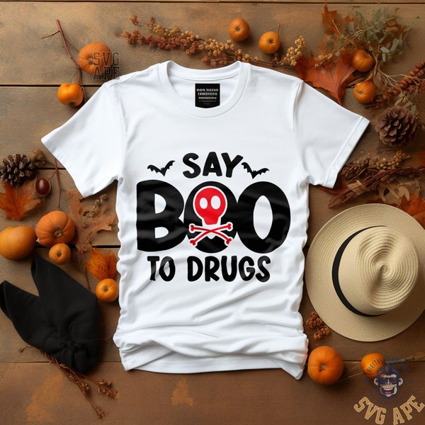 Red Ribbon Week SVG PNG, Say Boo To Drugs, Red Ribbon Svg, Say No To Drugs Svg, Red Ribbon Week Svg, Red Ribbon Week Png