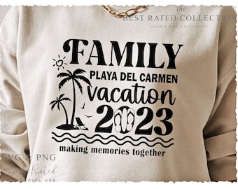Playa Del Carmen Family Vacation SVG PNG | Beach | Family Trip | Summer 2026 | Cricut Cut File | Instant Download
