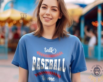 Sprechen Sie Baseball mit mir SVG PNG | Schirmmütze | Softball | Cricut Cut-Datei | Sofort Download