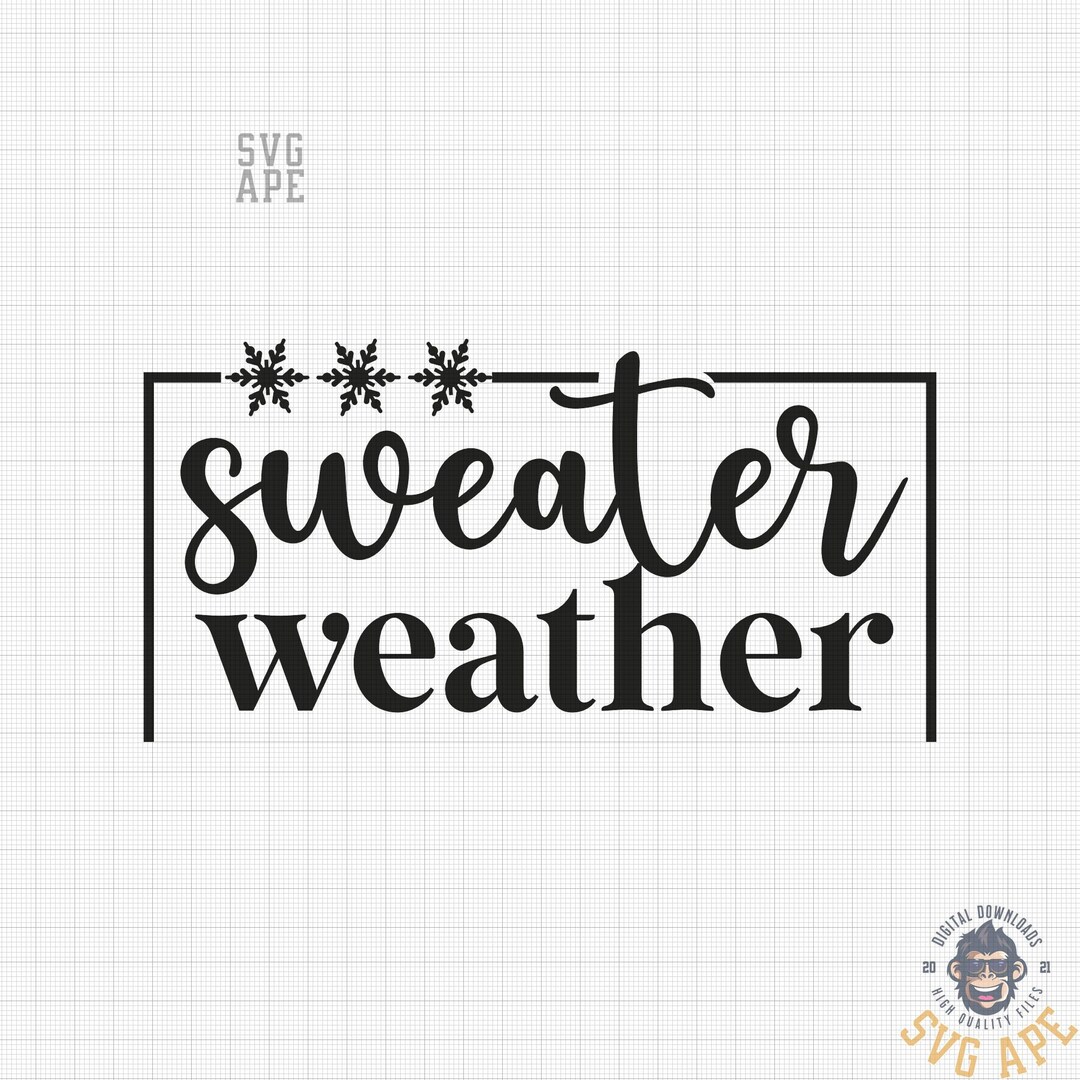 Sweater Weather, Winter Svg, Christmas Svg, Sweater Weather Svg - Etsy