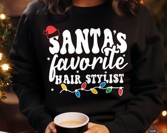 Santa's Favorite Hair Stylist SVG PNG, Christmas Hair Stylist, Hairdresser Svg, Hairstylist Svg, Hair Stylist Svg, Hair Dresser Svg