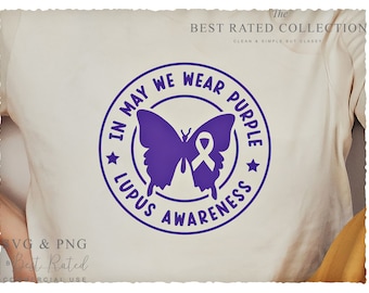 Lupus Awareness SVG PNG | Lupus | Lupus Ribbon | Cricut Cut File | Instant Download