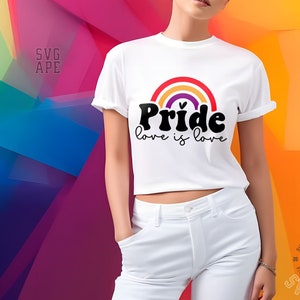 Love Is Love SVG PNG, Gay Pride, Lgbtq Svg, Peace Love Svg, Lgbt Svg, Gay Svg, Lesbian Svg, Pride Svg, Pride Month Svg, Rainbow Svg