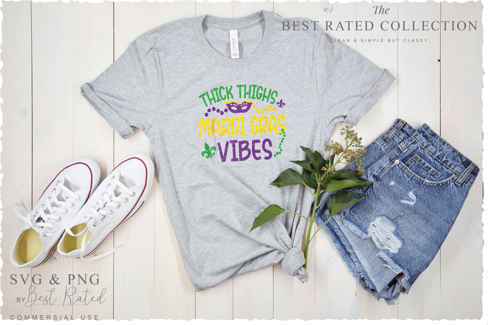 thick thighs and mardi gras vibes svg