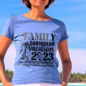 Family Caribbean Vacation 2023 Making Memories Together SVG PNG, Beach Life Svg, Cruise Svg, Palm Tree Svg, Beachy Svg, Caribbean Palm Svg