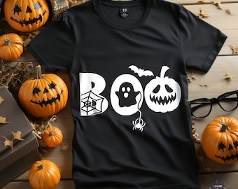 Boo Halloween SVG PNG | saison effrayante | Chemise d'Halloween | Halloween drôle | Fichier de coupe Cricut | Téléchargement instantané