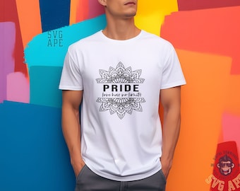 Love Is Love Pride Mandala Svg Png | Rainbow | Pride Month 2026 | Files for Cricut | Instant Download