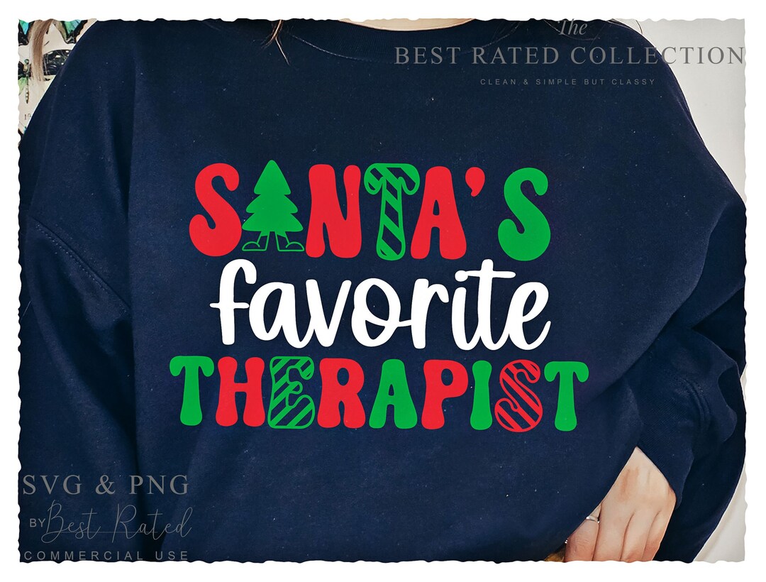 Santa's Favorite Therapist SVG PNG, Occupational Therapist, Speech ...