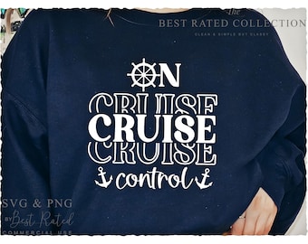 On Cruise Control SVG PNG | Summer Vacation | Hand Lettered | Girls Trip | Summer 2026