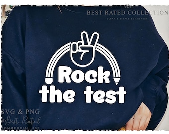 Rock the Test SVG PNG / Test per insegnanti / Maglietta per insegnanti / Vita da insegnante / File di taglio Cricut / Download immediato