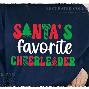 Santa's Favorite Cheerleader SVG PNG, Christmas Elf Svg, Svg Sale, Christmas Cheer Svg, Family Christmas Svg