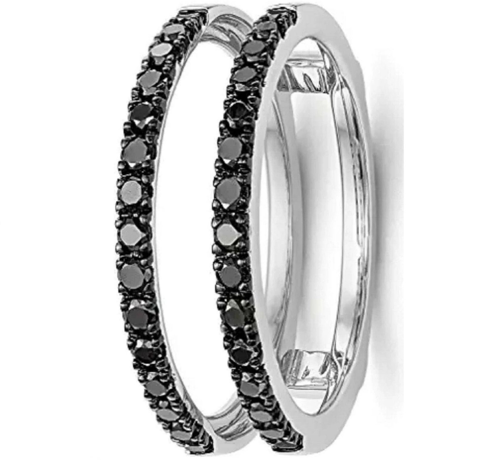 Black Moissanite Enhancer Ring Guard, Wraps for Ring Enhancer Wrap Ring