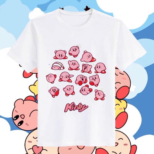 Cute Cartoon Kirby Tee Kirby Tshirts Etsy