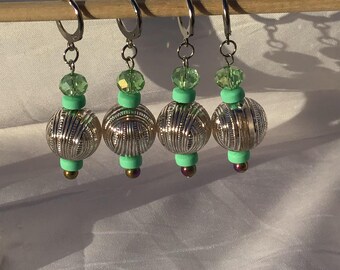 Maskmarkörer - Set med 4 gröna/genomskinliga - 5 cm långa