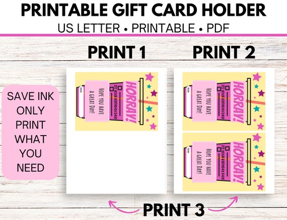 Printable Pdf Coffee Gift Card Holder Digital Download 