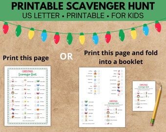 Printable Christmas Scavenger Hunt for Kids