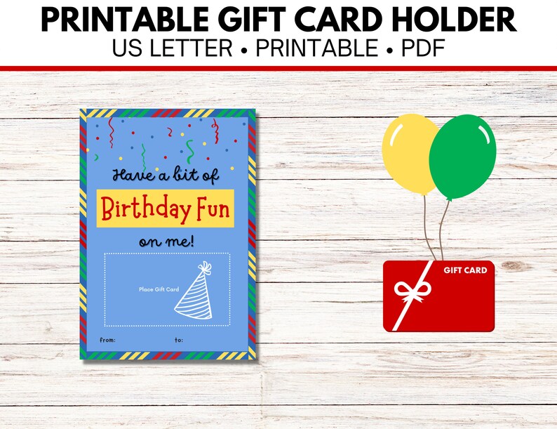 Printable Birthday Card Digital Download Pdf Gift Card - Etsy