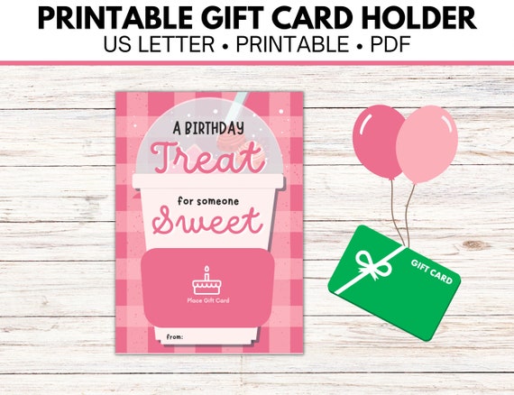 Printable Pdf Coffee Gift Card Holder Digital Download 