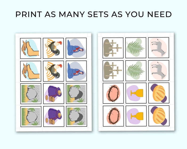 Printable Religious Easter Matching Game - Etsy