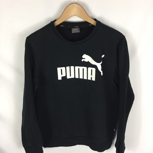 Original Puma Sweatshirt Pullover Jumper schwarz basic Größe S