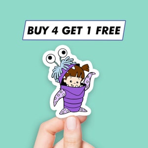 Cute Boo Sticker Monster Cartoon Stickers Laptop Stickers Aesthetic Stickers Computer Stickers Waterbottle Stickers Laptop Decals