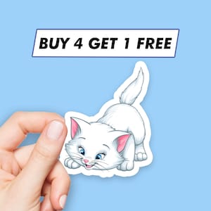 Marie Cat Sticker Kitten Cartoon Stickers Laptop Stickers Aesthetic Stickers Computer Stickers Waterbottle Stickers Laptop Decals