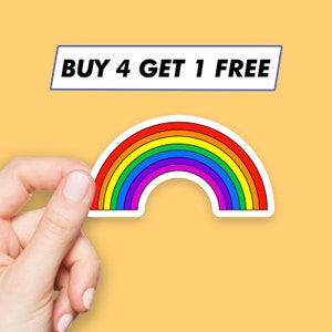 Adesivo arcobaleno carino Adesivi Pride Lgbt Adesivi per laptop Adesivi estetici Adesivi per computer Adesivi per bottiglia d'acqua Decalcomanie per laptop