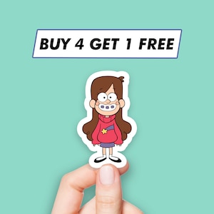 Naklejka Gravity Falls Mabel Pines Naklejki z kreskówek Anime Naklejki na laptopa Naklejki estetyczne Naklejki na komputer Naklejki na butelkę z wodą