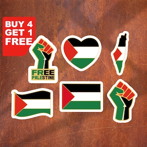 Palestine Flag Sticker Free Palestine Protest Stickers Pack Waterbottle Tumbler Decal Bundle Sticker Aesthetic Pack Vinyl-Car-Stickers