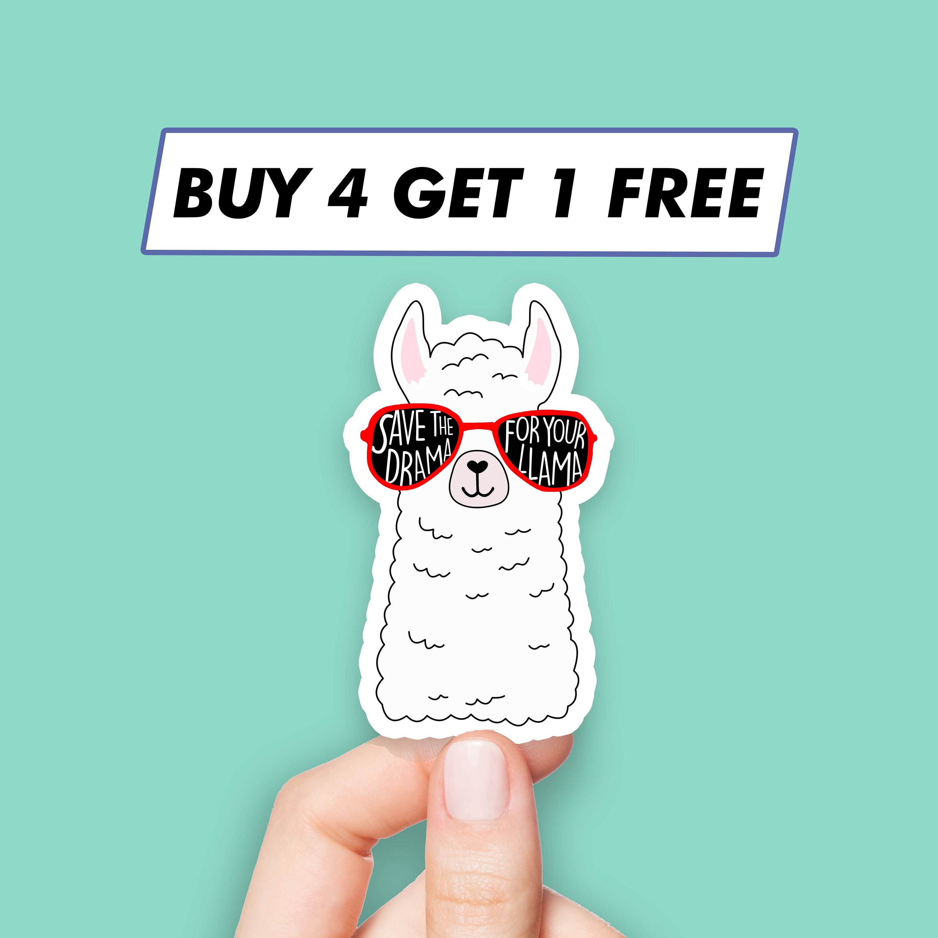 Sticker Mural Lama - Personnalisable (initiale Et Couleur) - Neuf - Livraison Gratuite