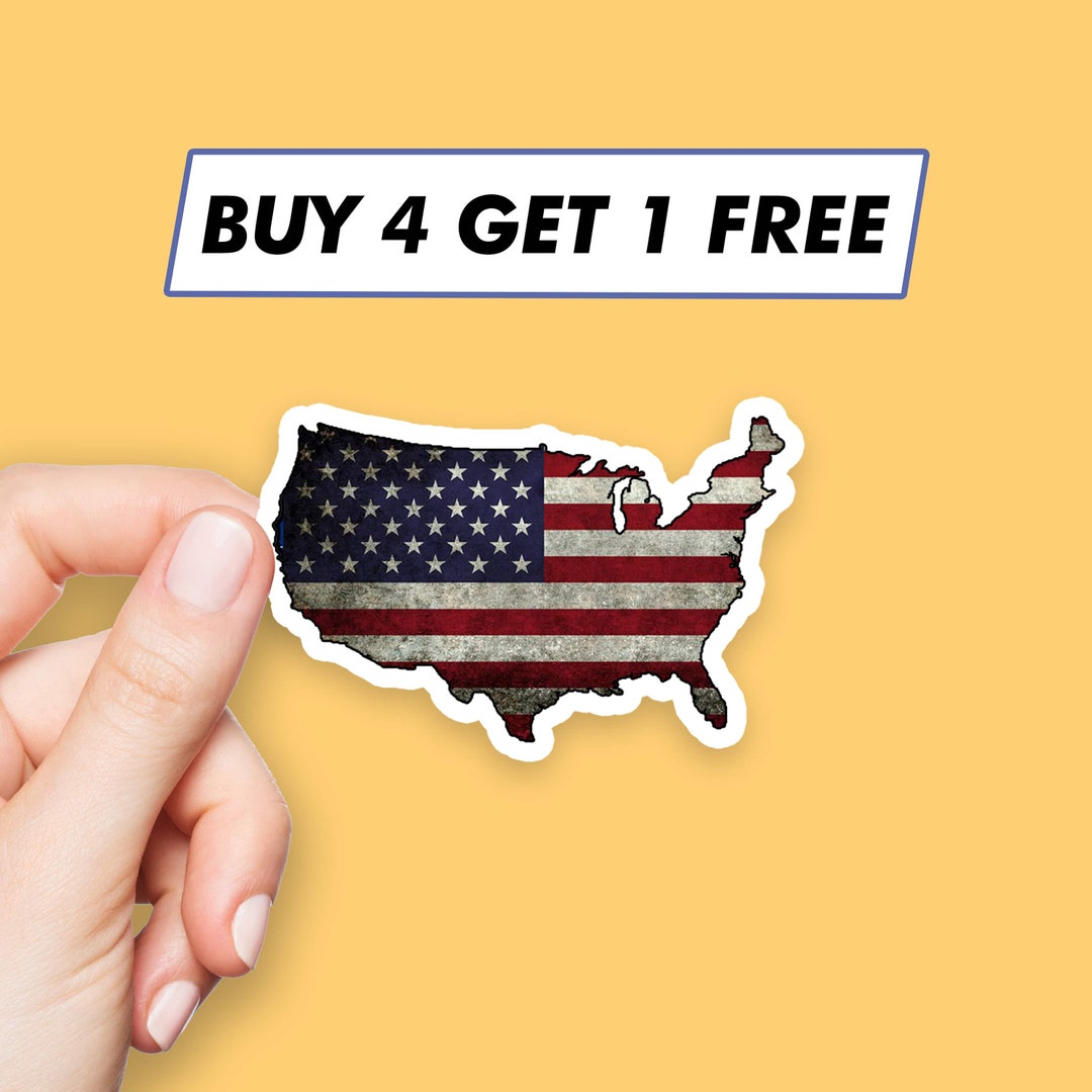Cool American Flag Sticker Usa Flag Stickers Laptop Stickers Aesthetic ...