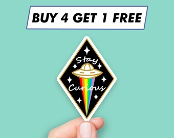 Trippy Ufo Sticker Space Saying Stickers Laptop Stickers Aesthetic Stickers Computer Stickers Water Bottle Stickers Laptop Decals