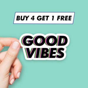 Süßer Good Vibes Aufkleber Positives Zitat Aufkleber Laptop Aufkleber Ästhetische Aufkleber Computer Aufkleber Wasserflasche Aufkleber Laptop Aufkleber