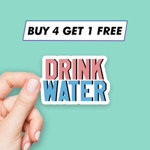 Cute Drink Water Sticker Hydrate Saying Stickers Laptop Stickers Aesthetic Stickers Computer Stickers Water Bottle Stickers Laptop Decals
