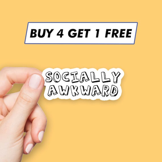 Funny Socially Awkward Sticker Cute Saying Stickers Laptop Stickers Aesthetic Stickers Computer Stickers Water Bottle Stickers Laptop Decals