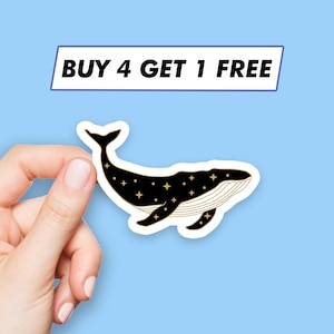 Space Whale Sticker Galaxy Orca Stickers Laptop Stickers Aesthetic Stickers Computer Stickers Water Bottle Stickers Laptop Decals