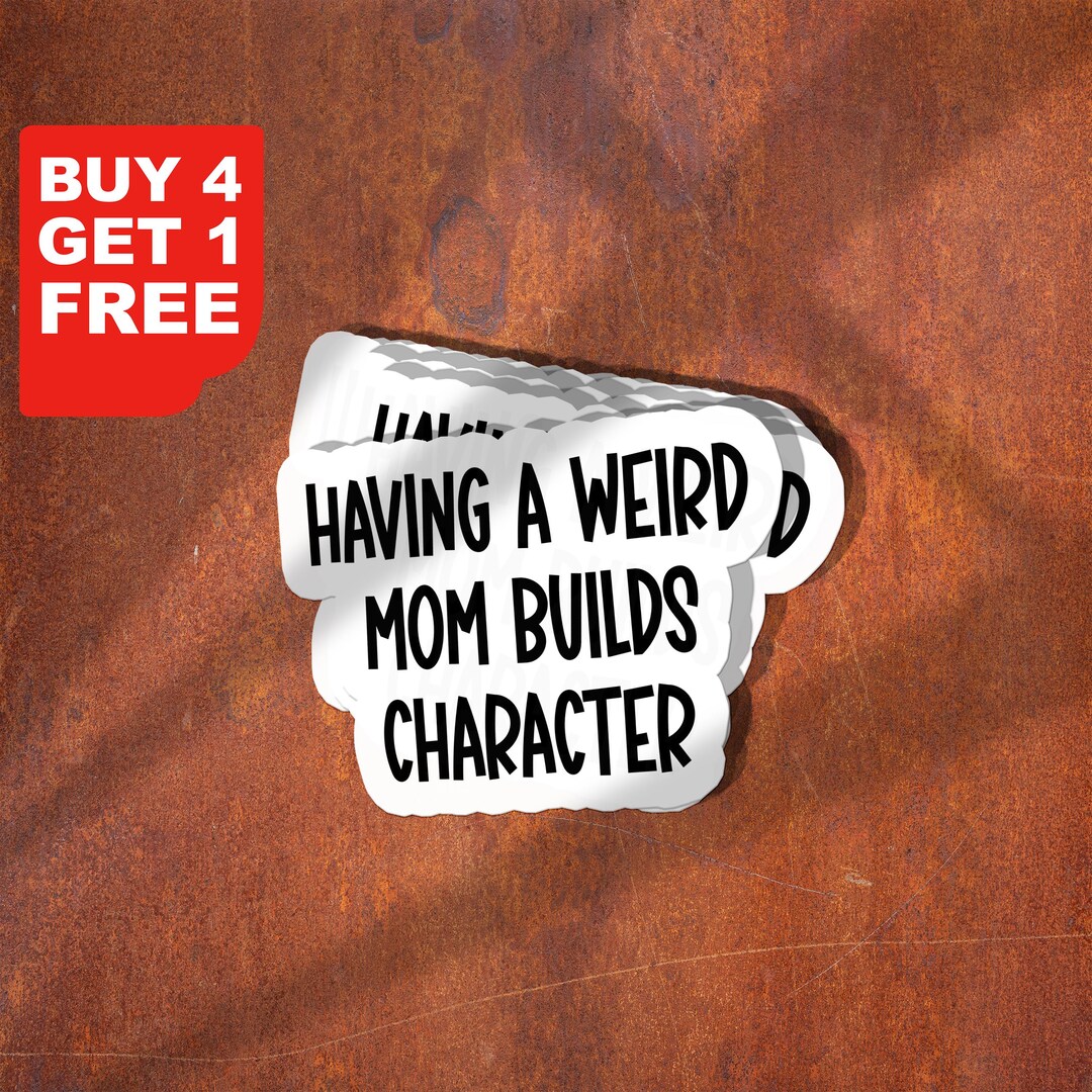 Weird Mom Builds Character Sticker, Mom Life Sticker, Mom Stickers ...