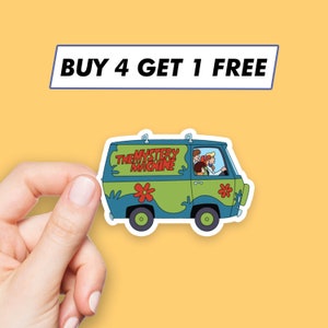 Cute Mystery Machine Sticker Cartoon Anime Stickers Laptop Stickers Aesthetic Stickers Computer Stickers Water Bottle Stickers Laptop Decals